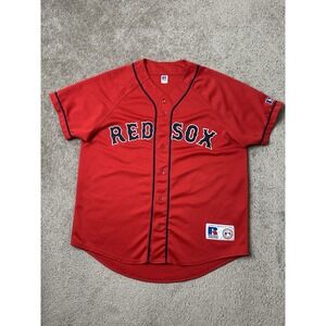 Vintage Mens Jersey 90s MLB BOSTON RED SOX BUTTON UP, BASEBALL , Size XL